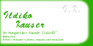 ildiko kauser business card